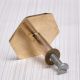 Hexagon Mother of Pearl and Brass Decorative Wardrobe Knobs